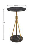 Rosston Black Marble Accent Table thumbnail 4