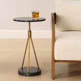 Rosston Black Marble Accent Table thumbnail 7