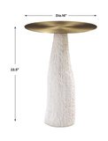 Hollen White Stone Accent Table thumbnail 6