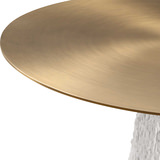 Hollen White Stone Accent Table thumbnail 3