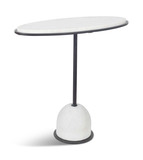 Morro White Marble Side Table thumbnail 5