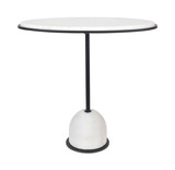 Morro White Marble Side Table thumbnail 1
