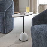 Morro White Marble Side Table thumbnail 2