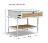 Coast White Rattan Side Table thumbnail 3