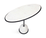 Morro White Marble Side Table thumbnail 7