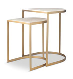 Lindon Travertine Nesting Tables Set/2 thumbnail 3