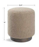 Avila Latte Round Ottoman thumbnail 3