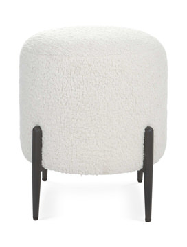 Arles White Shearling Ottoman