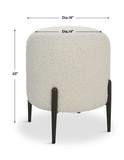 Arles White Shearling Ottoman thumbnail 4