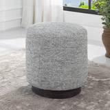 Avila Tweed Round Ottoman thumbnail 5