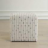 Joie White Chenille Ottoman thumbnail 5