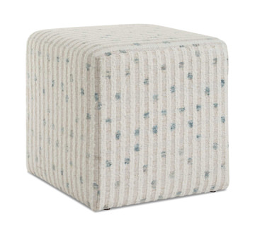 Joie White Chenille Ottoman