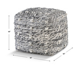 Narol Gray Pouf thumbnail 5