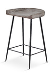 Cordova Carved Wood Counter Stool thumbnail 1