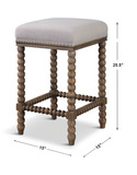 Pryce Wooden Counter Stool thumbnail 4