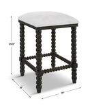 Pryce Black Backless Counter Stool thumbnail 4