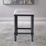 Pryce Black Backless Counter Stool thumbnail 7