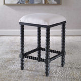 Pryce Black Backless Counter Stool thumbnail 9