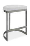Ivanna Backless Silver Counter Stool thumbnail 1