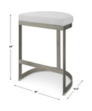 Ivanna Backless Silver Counter Stool thumbnail 4