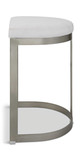 Ivanna Backless Silver Counter Stool thumbnail 7