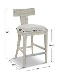 Idris White Counter Stool thumbnail 4