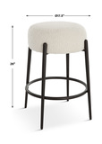 Arles Plush Counter Stool thumbnail 2
