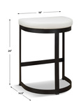 Ivanna White Counter Stool thumbnail 3