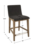 Klemens Chocolate Counter Stool thumbnail 4
