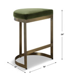 Ivanna Brass Moss Counter Stool thumbnail 2