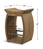 Connor Modern Wood Counter Stool thumbnail 3
