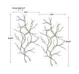Silver Branches Wall Art Set/2 thumbnail 2