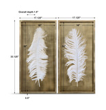 White Feathers Gold Shadow Box Set/2 thumbnail 2