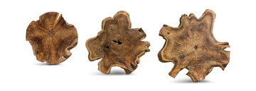 Kalani Teak Wall Art Set/3