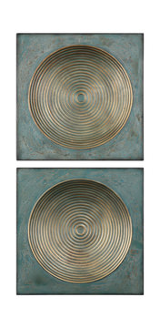 Sybil Antique Gold Squares Set/2