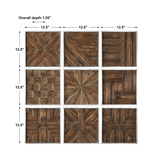 Bryndle Rustic Wooden Squares Set/9 thumbnail 2