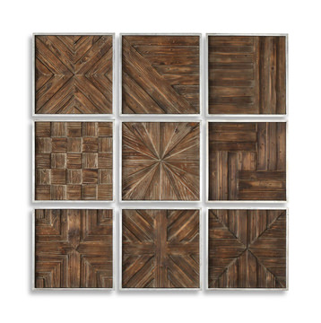 Bryndle Rustic Wooden Squares Set/9