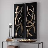 Brushstrokes Metal Wall Art Set/2 thumbnail 4