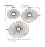 Avarie Gold Metal Wall Art Set/3 thumbnail 3