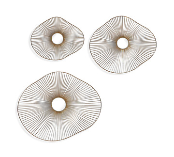 Avarie Gold Metal Wall Art Set/3