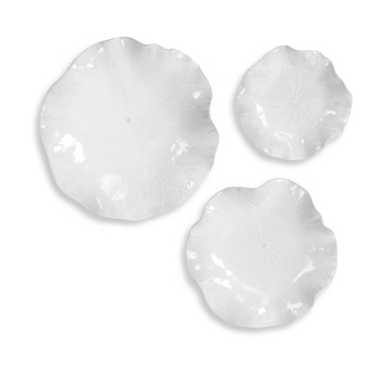 Abella Ceramic Wall Decor Set/3 White