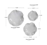 Abella Ceramic Wall Decor Set/3 White thumbnail 3