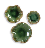 Abella Green Ceramic Wall Decor Set/3 thumbnail 1