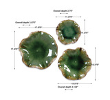 Abella Green Ceramic Wall Decor Set/3 thumbnail 4