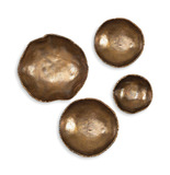 Lucky Coins Brass Wall Bowls Set/4 thumbnail 1