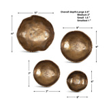 Lucky Coins Brass Wall Bowls Set/4 thumbnail 4