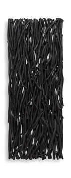 Gathered Teak Black Wood Wall Decor