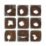 Jungle Wood Paneled Wall Art Set/9 thumbnail 1