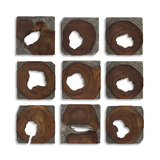 Jungle Wood Paneled Wall Art Set/9 thumbnail 3