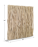 Gathered Teak Square Bleached Wood Wall Decor thumbnail 3